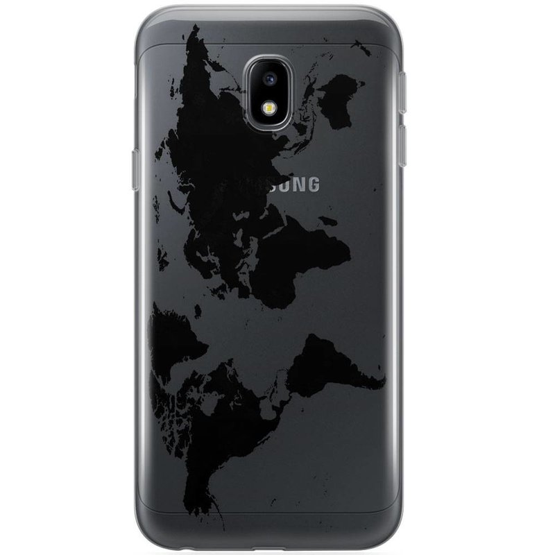 Casimoda Samsung Galaxy J3 2017 siliconen hoesje - Wereldmap