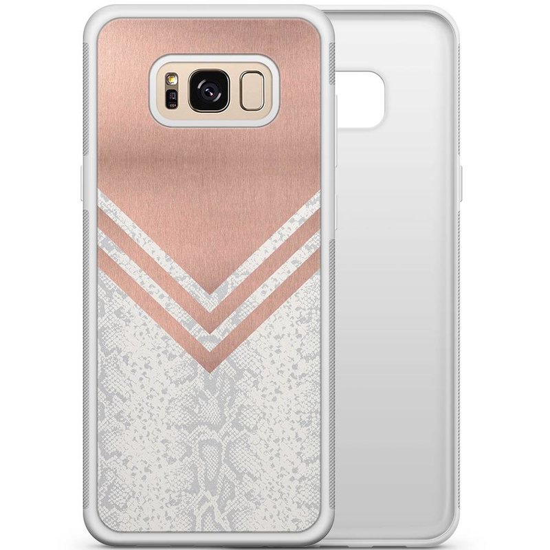 Casimoda Samsung Galaxy S8 hoesje - Rose gold snake