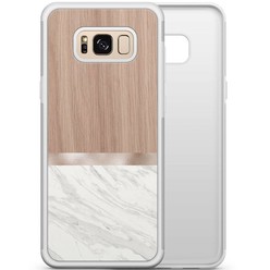 Casimoda Samsung Galaxy S8 hoesje - Marble wood