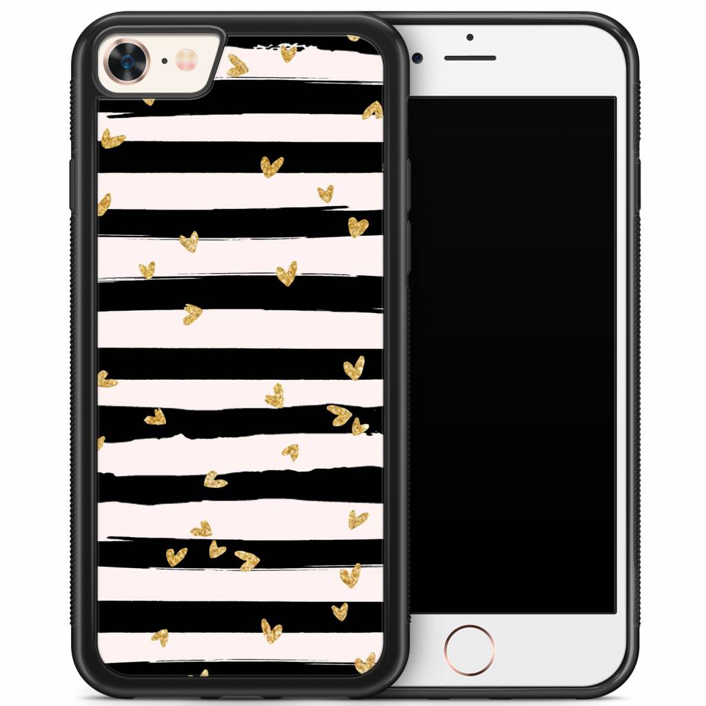 iPhone 8 7 hoesje Hart streepjes
