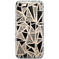 Casimoda iPhone 8 / 7 siliconen hoesje - Geo black white