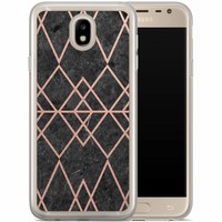 Casimoda Samsung Galaxy J7 2017 siliconen hoesje - Abstract rose gold