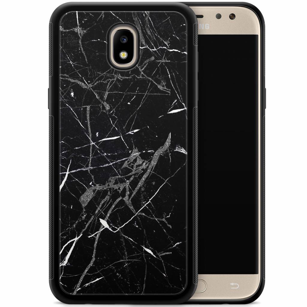 Samsung Galaxy J3 2017 hoesje Marmer zwart