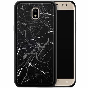 Casimoda Samsung Galaxy J3 2017 hoesje - Marmer zwart