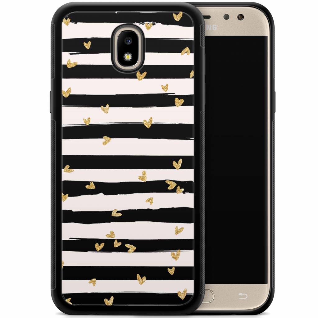 Samsung Galaxy J3 2017 hoesje Hart streepjes