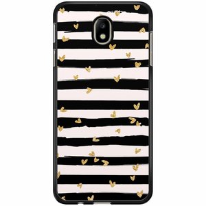 Casimoda Samsung Galaxy J3 2017 hoesje - Hart streepjes