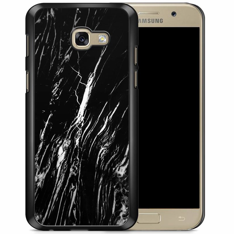 Samsung Galaxy A5 2017 hoesje - Black is my happy color (marmer)