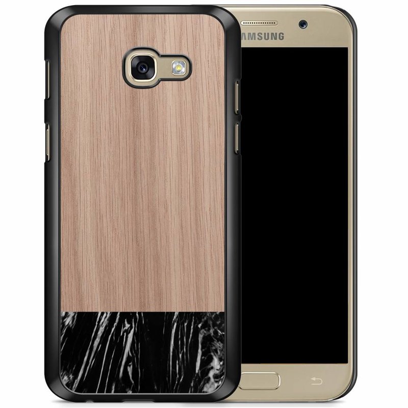 Samsung Galaxy A5 2017 hoesje - Marmer zwart wood