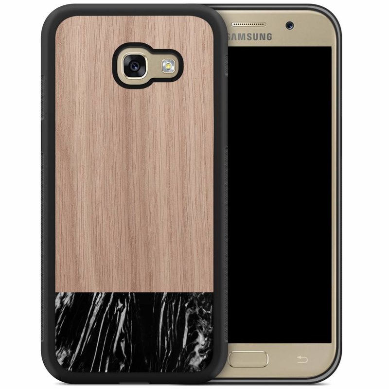 Casimoda Samsung Galaxy A5 2017 hoesje - Marmer zwart wood