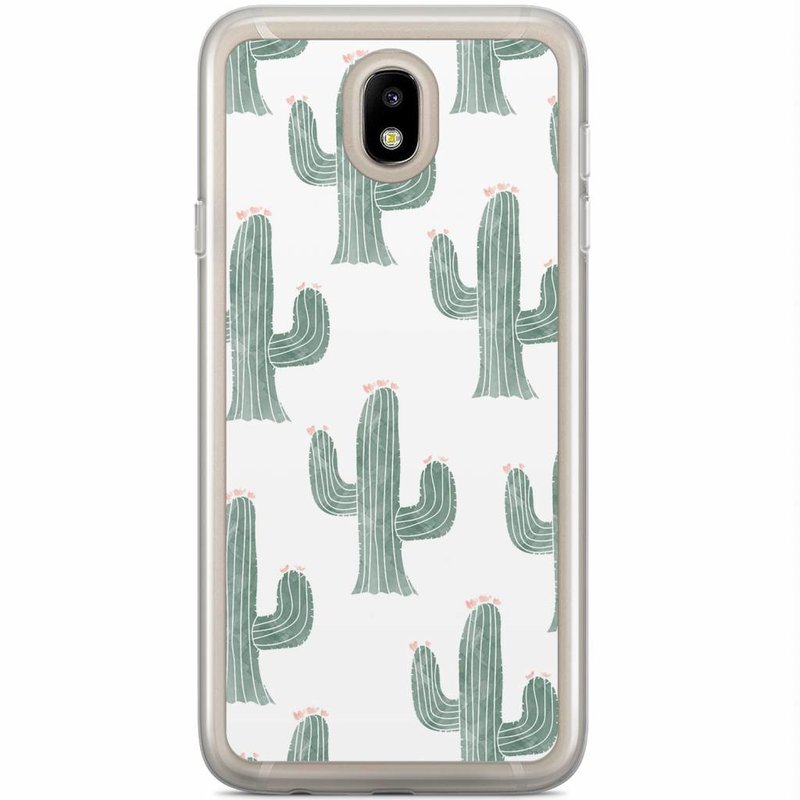 Casimoda Samsung Galaxy J7 2017 siliconen hoesje - Cactus print