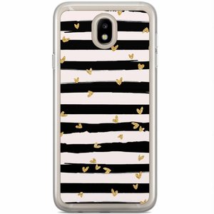 Casimoda Samsung Galaxy J7 2017 siliconen hoesje - Hart streepjes