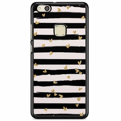 Casimoda Huawei P10 Lite hoesje - Hart streepjes