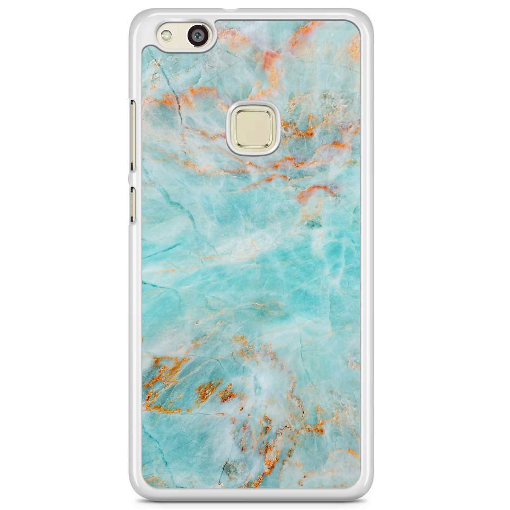 Huawei P10 Lite hoesje Turquoise marmer