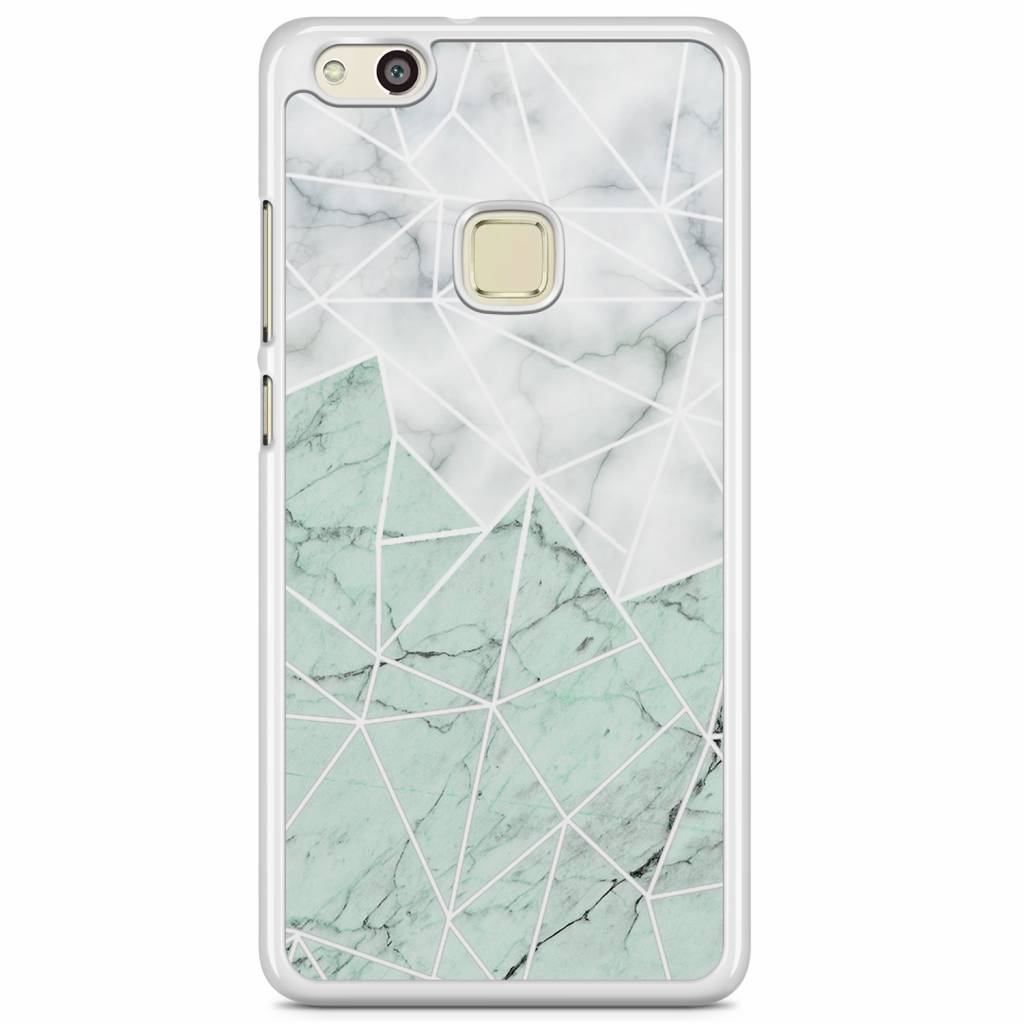 Huawei P10 Lite hoesje Marmer mint mix