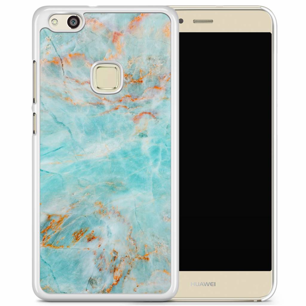 Huawei P10 Lite hoesje Turquoise marmer