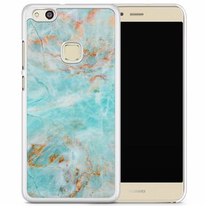 Casimoda Huawei P10 Lite hoesje - Turquoise marmer
