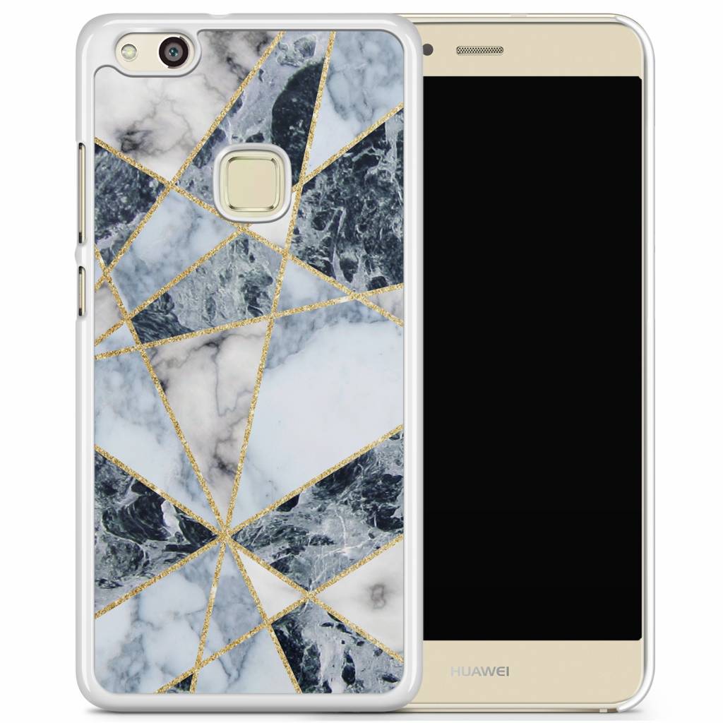 Huawei P10 Lite Hoesje Marmer Blauw huismerk kopen in de aanbieding