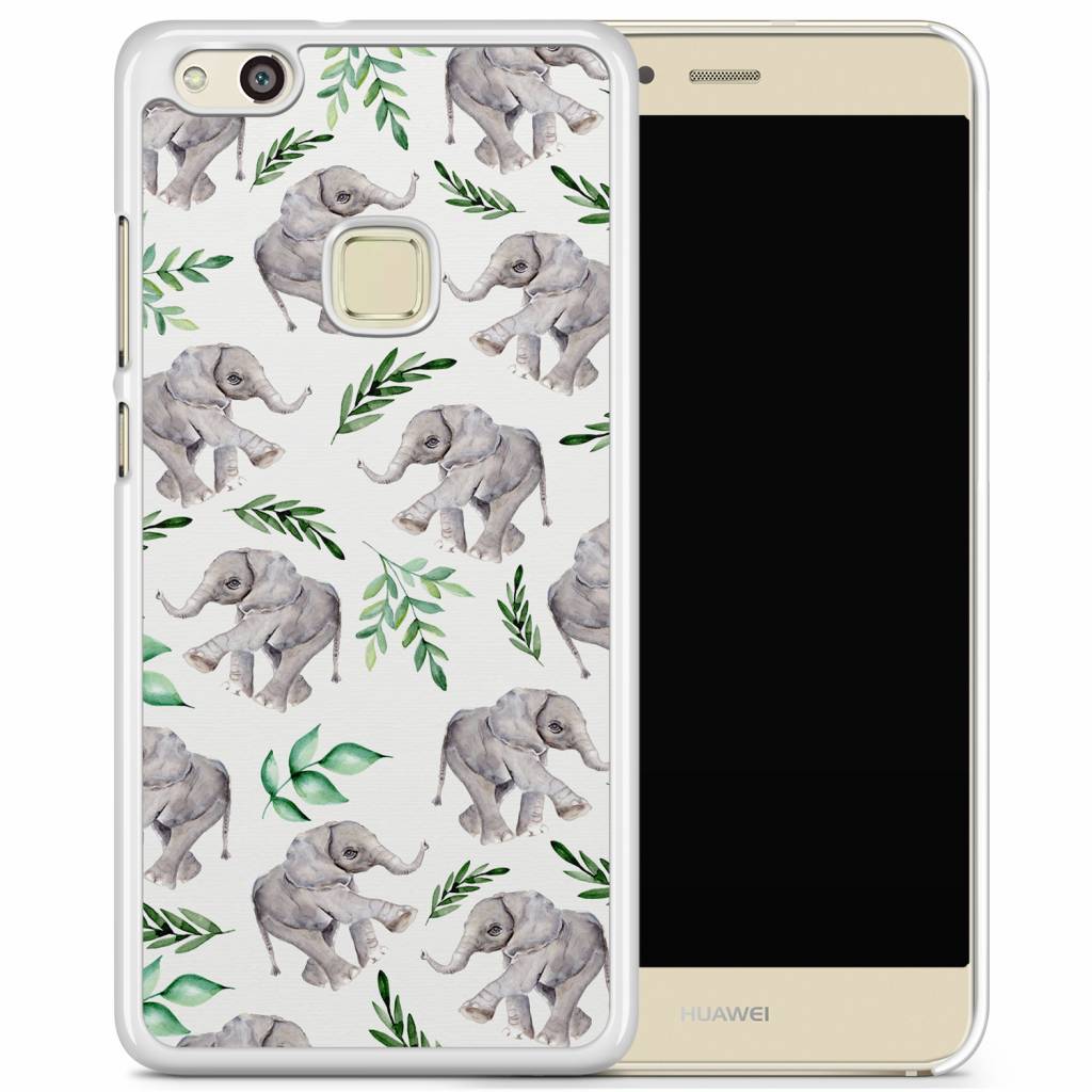 Huawei P10 Lite hoesje - Floral olifantjes