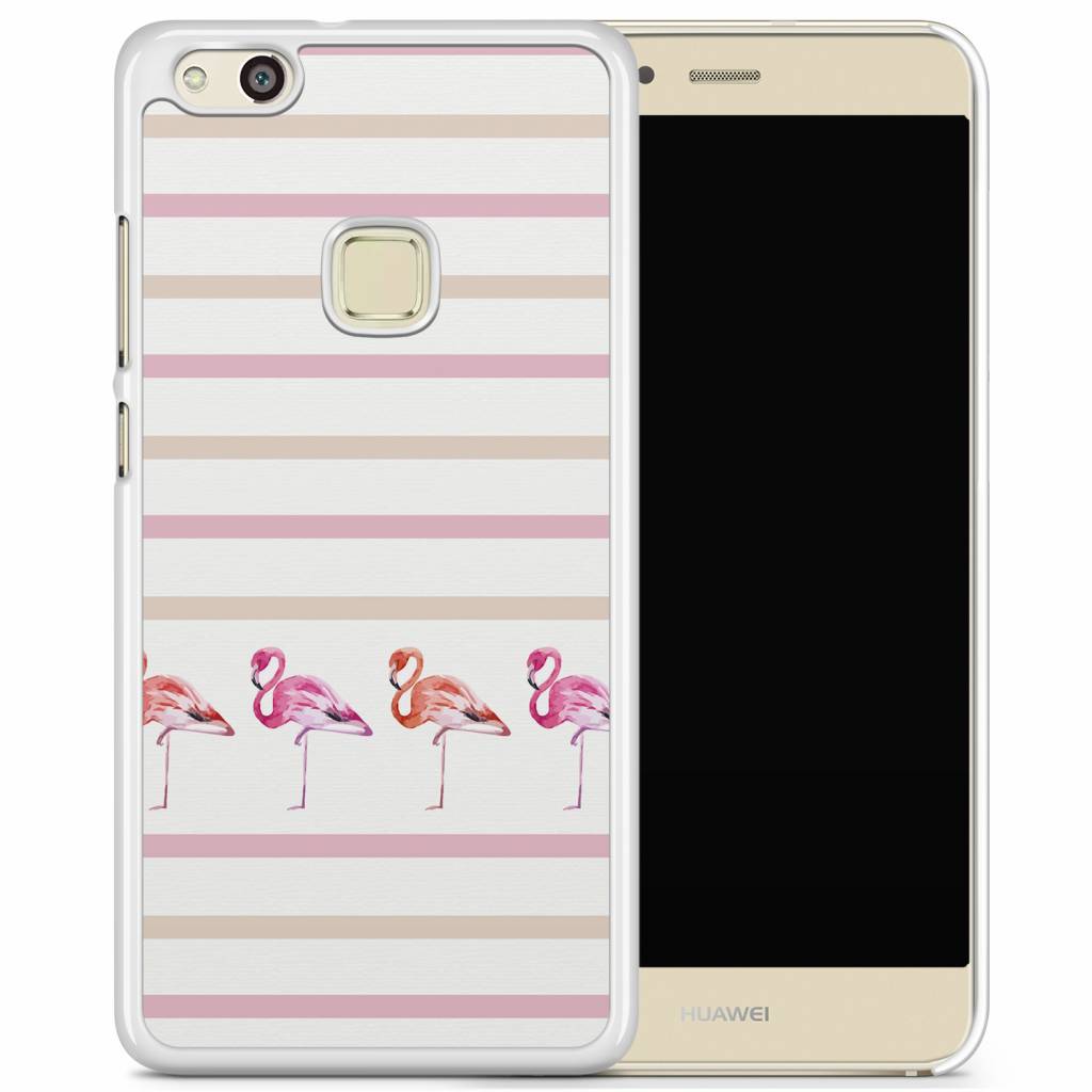 Huawei P10 Lite hoesje Flamingo stripes