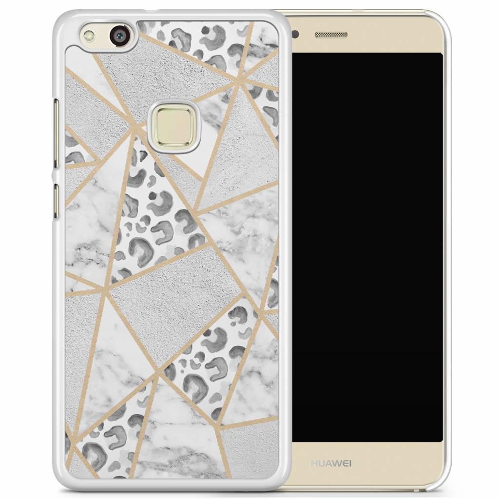Huawei P10 Lite hoesje Stone leopard print