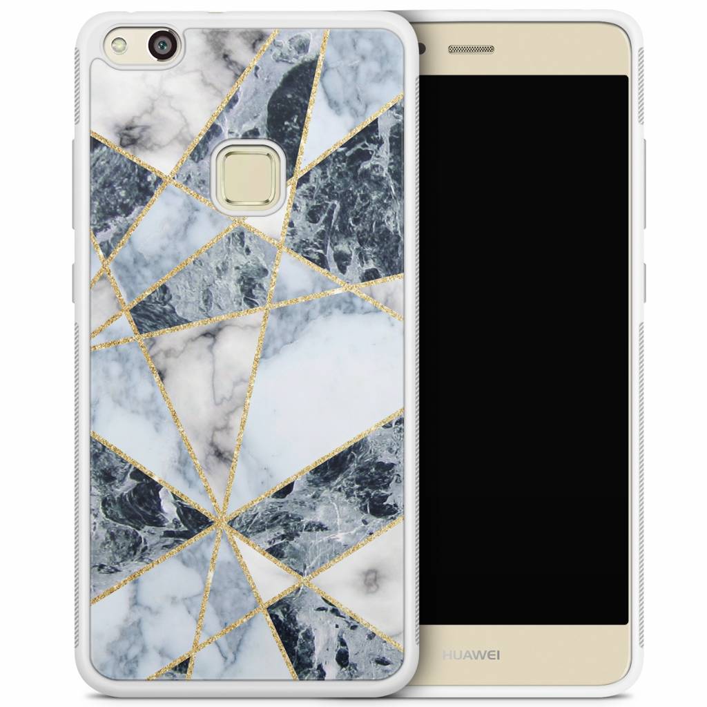 Huawei P10 Lite hoesje Marmer blauw