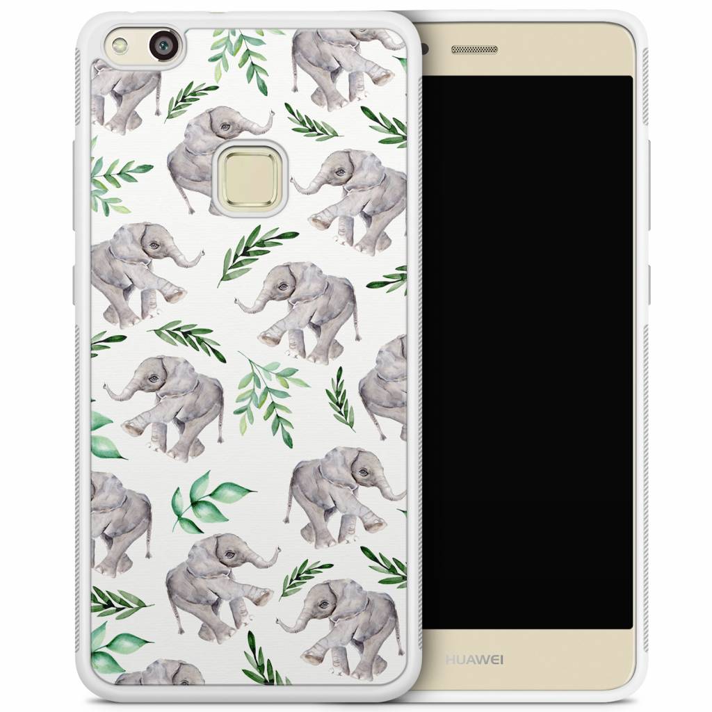 Huawei P10 Lite hoesje Floral olifantjes