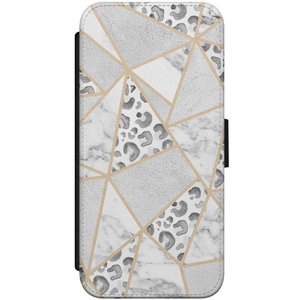 Casimoda iPhone 7/8 flipcase - Stone & leopard
