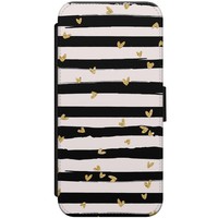 Casimoda iPhone 7/8 flipcase - Hart & streepjes