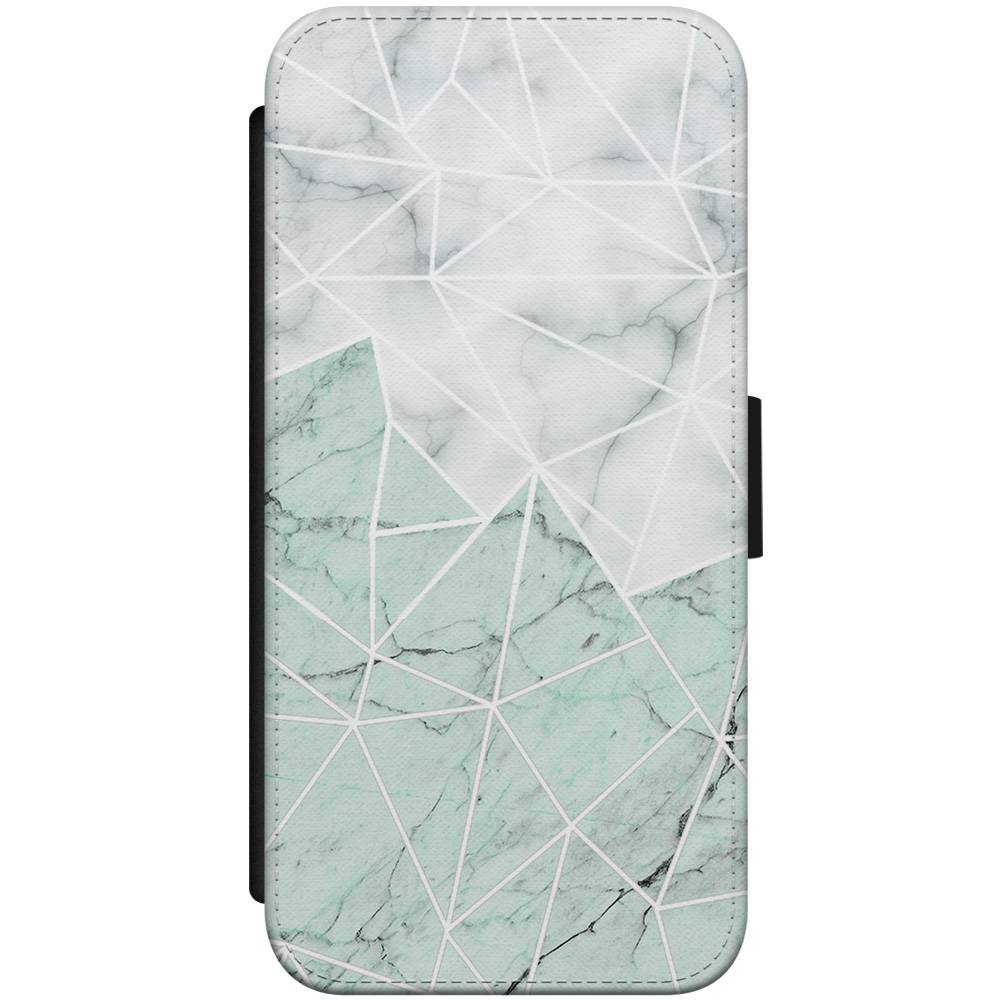 iPhone 7 8 flipcase Marmer mint mix