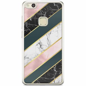 Casimoda Huawei P10 Lite siliconen hoesje - Marble stripes