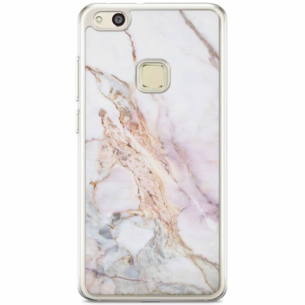 Huawei P10 Lite Siliconen Hoesje Parelmoer Marmer huismerk kopen in de aanbieding