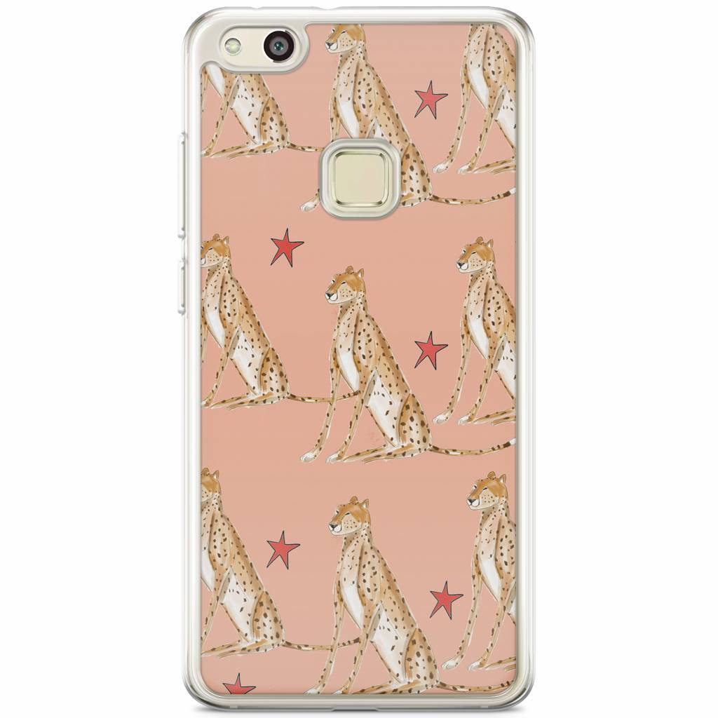 Huawei P10 Lite siliconen hoesje Cheetah print