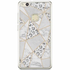 Casimoda Huawei P10 Lite siliconen hoesje - Stone & leopard print