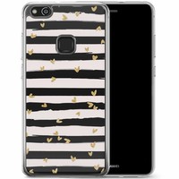 Casimoda Huawei P10 Lite siliconen hoesje - Hart streepjes