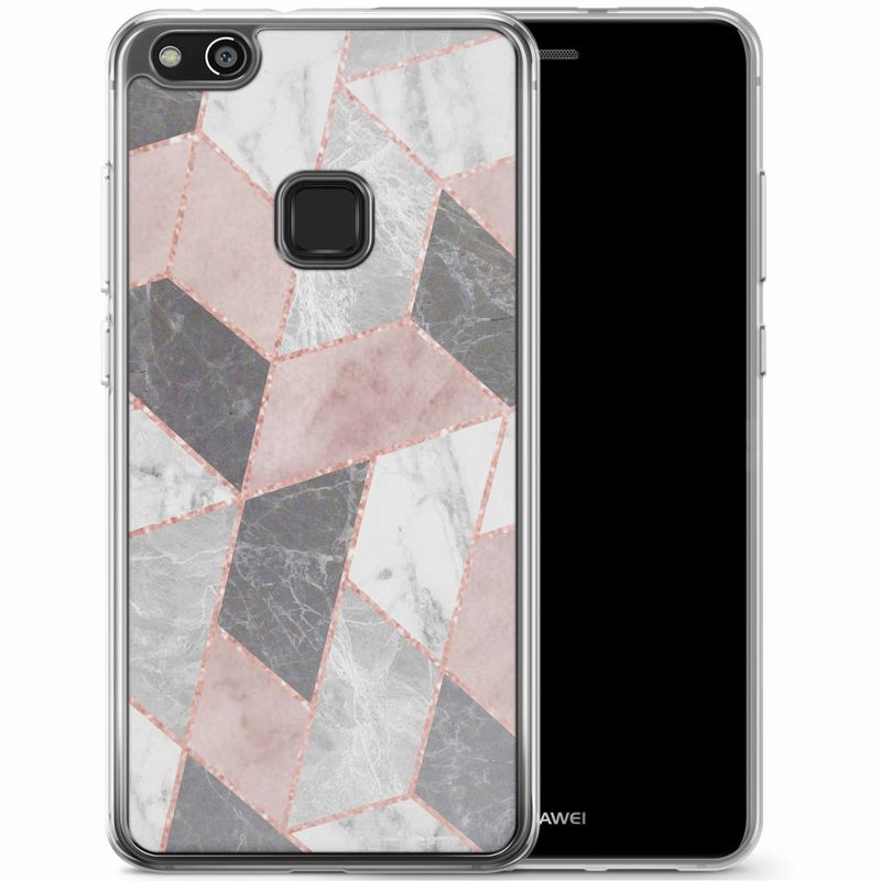 Casimoda Huawei P10 Lite siliconen hoesje - Stone grid