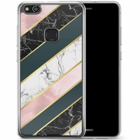 Casimoda Huawei P10 Lite siliconen hoesje - Marble stripes