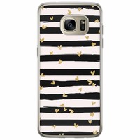 Casimoda Samsung Galaxy S7 Edge siliconen hoesje - Hart streepjes