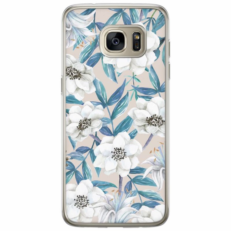 Casimoda Samsung Galaxy S7 Edge siliconen hoesje - Touch of flowers