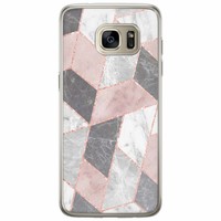 Casimoda Samsung Galaxy S7 Edge siliconen hoesje - Stone grid