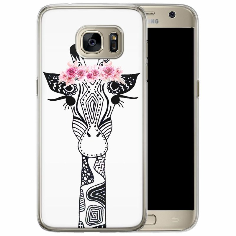 Casimoda Samsung Galaxy S7 Edge siliconen hoesje - Giraffe