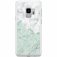 Casimoda Samsung Galaxy S9 hoesje - Marmer mint mix