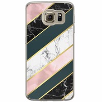 Casimoda Samsung Galaxy S6 siliconen hoesje - Marble stripes