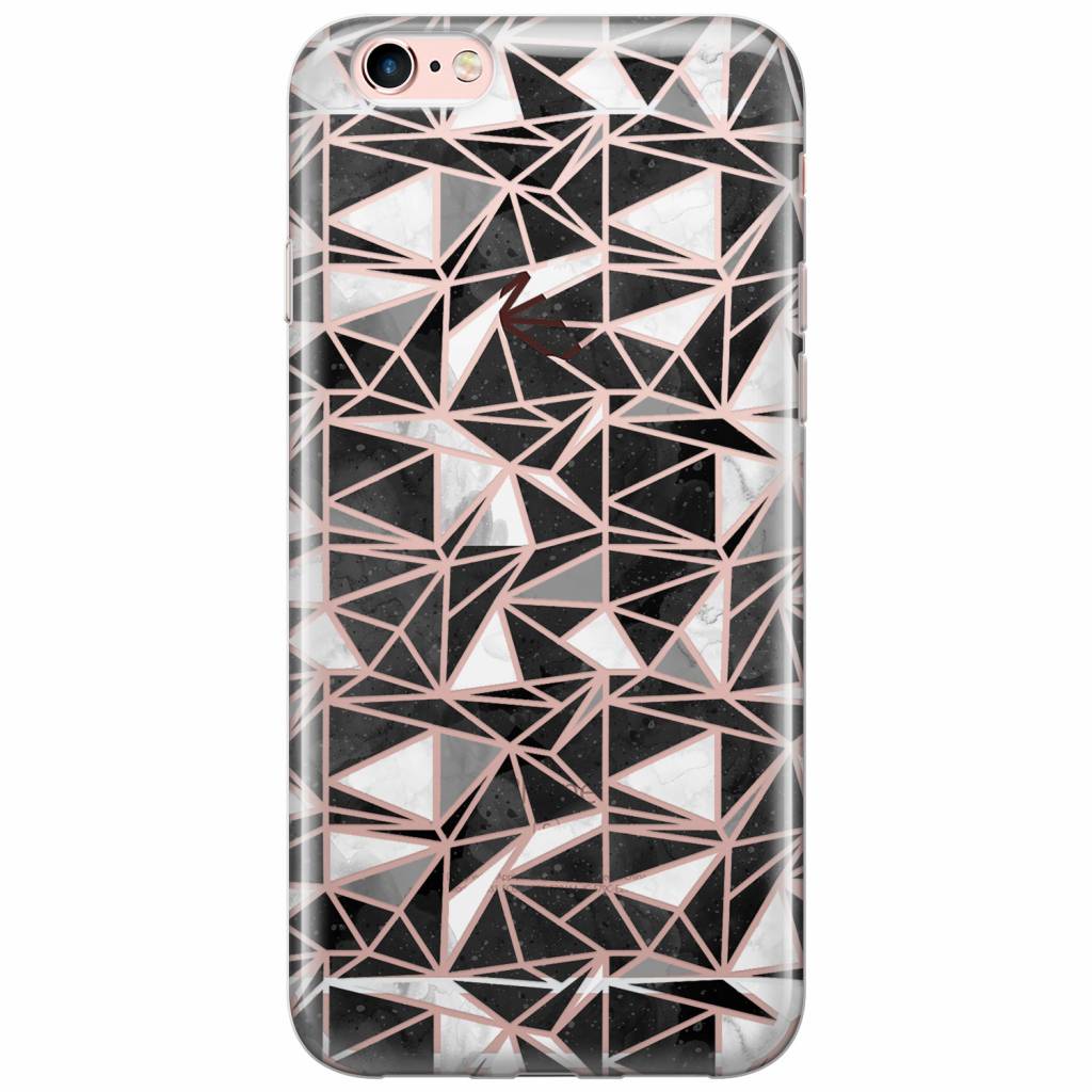 iPhone 6 6s siliconen hoesje Abstract blocks