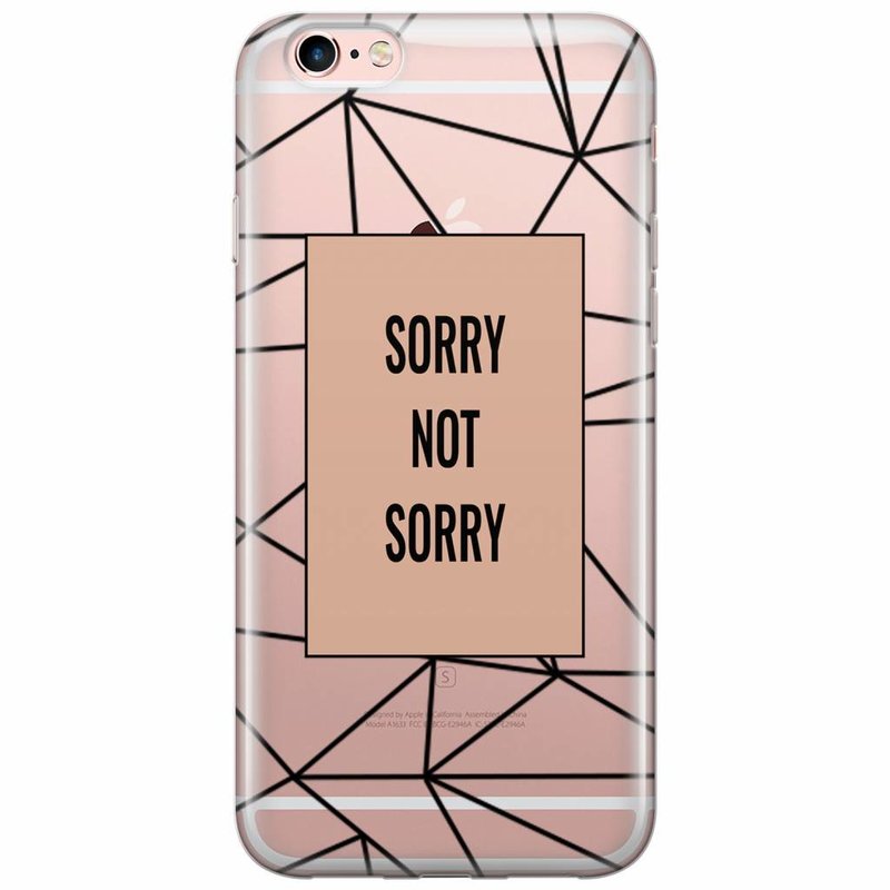 Casimoda iPhone 6/6s transparant hoesje - Sorry not sorry