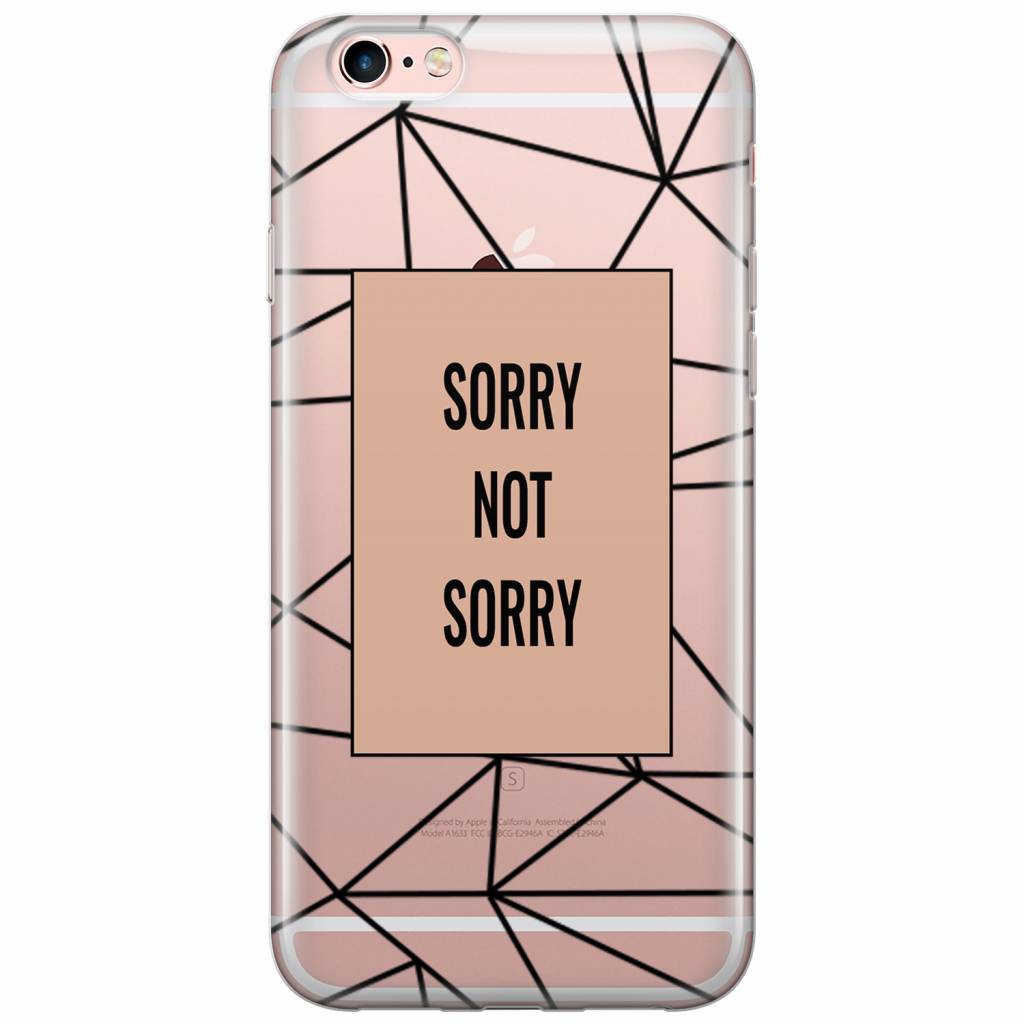 iPhone 6 6s transparant hoesje Sorry not sorry