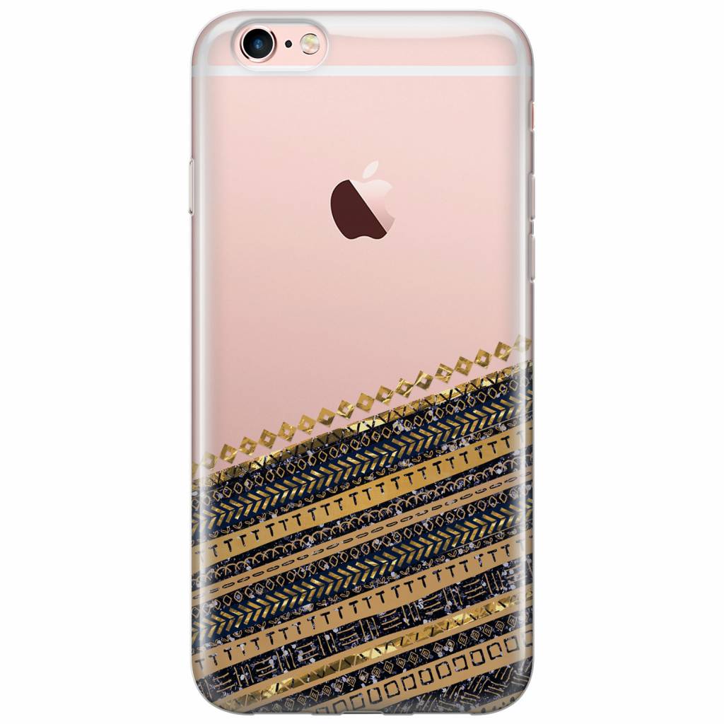 iPhone 6 6s siliconen hoesje Modern wood