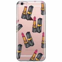 Casimoda iPhone 6/6s transparant hoesje - Lips & stars