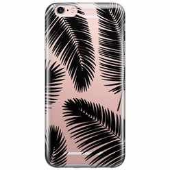 Casimoda iPhone 6/6s transparant hoesje - Palm leaves silhouette