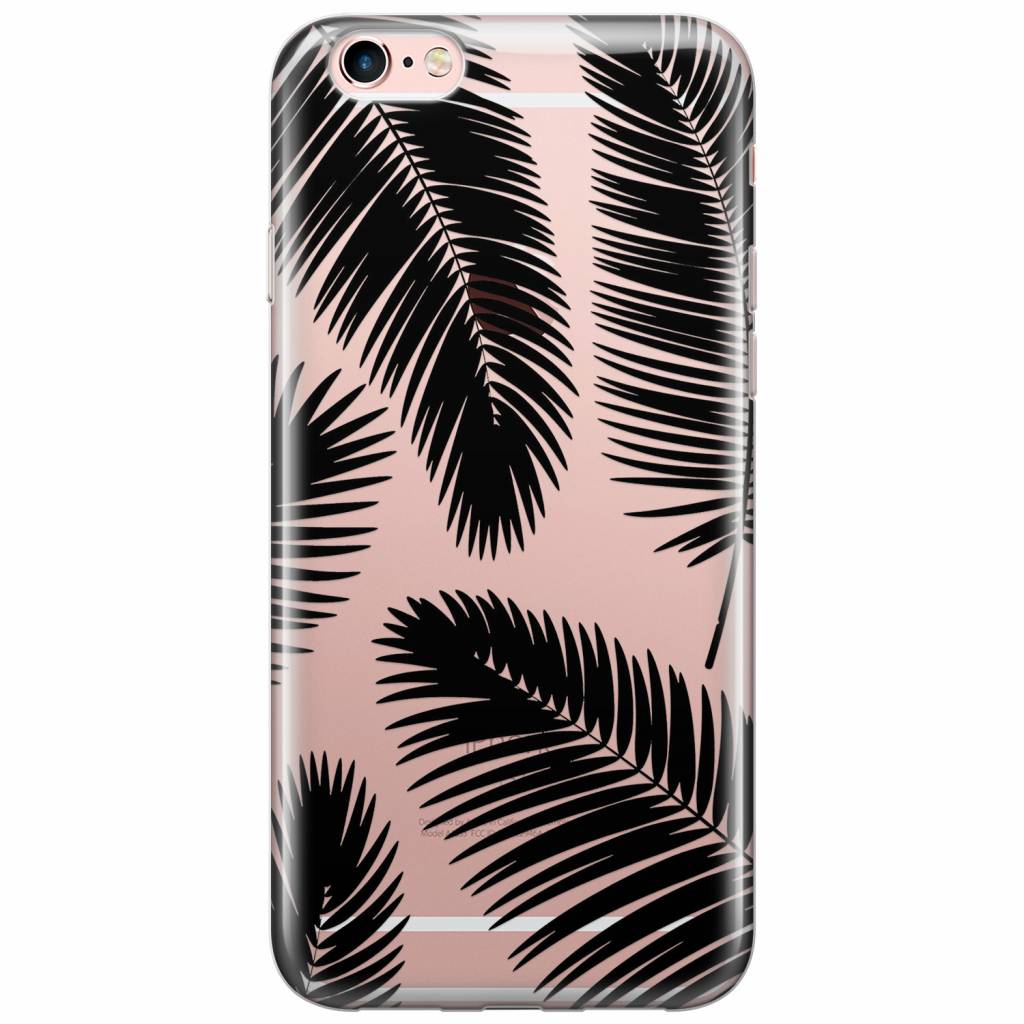 Iphone 66S Transparant Hoesje Palm Leaves Silhouette huismerk kopen in de aanbieding