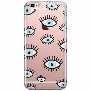 Casimoda iPhone 6/6s transparant hoesje - Ogen print
